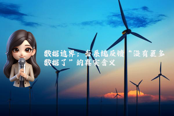 数据边界：当系统反馈“没有更多数据了”的真实含义