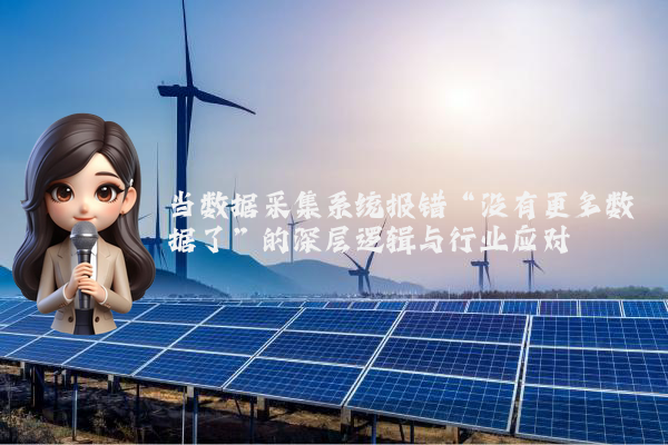 当数据采集系统报错“没有更多数据了”的深层逻辑与行业应对