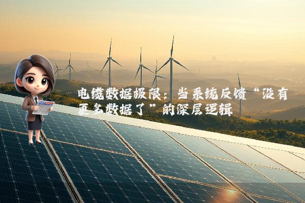 电缆数据极限:当系统反馈“没有更多数据了”的深层逻辑